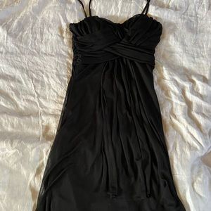 Black Rouched Toile A Line Shift Dress Alyn Paige